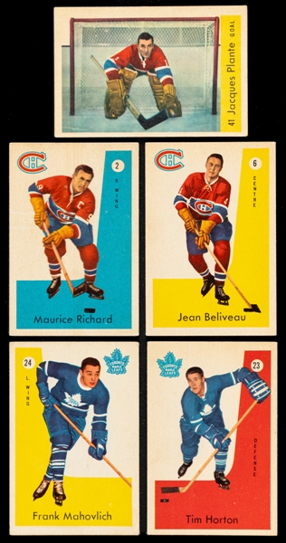 1959-60 Parkhurst Hockey Near Complete Card Set (48/50)