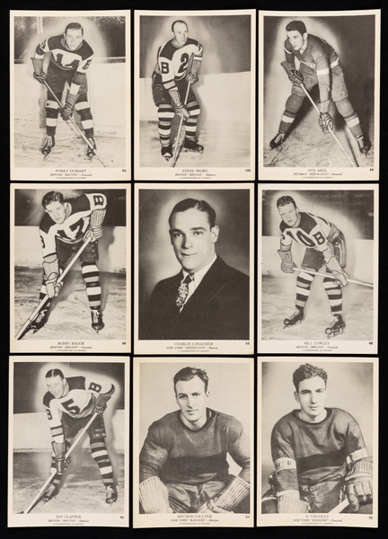 1939-40 O-Pee-Chee V-301-1 Hockey Near Complete Card Set (99/100) Including Abel, Cowley, Conacher, Dumart and Bauer Rookie Cards