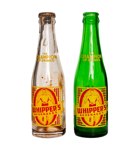 Vintage Circa-1948-51 Whippers Beverages Bottle Collection of 2