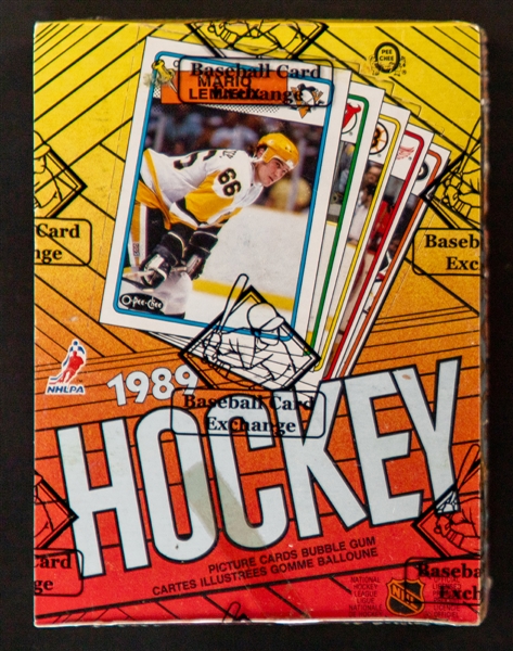 1988-89 O-Pee-Chee Hockey Wax Box (48 Unopened Packs) - BBCE Certified - Brett Hull, Brendan Shanahan, Joe Nieuwendyk and Pierre Turgeon Rookie Card Year