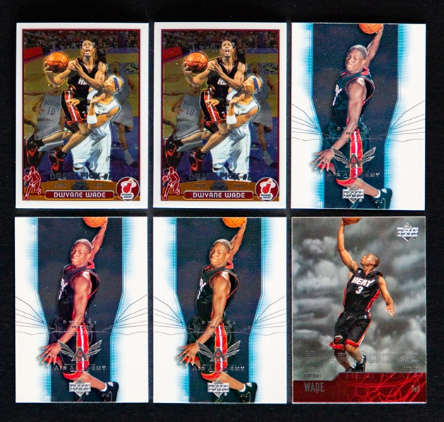 Dwayne Wade and Chris Bosh 2003-04 Basketball Topps, Upper Deck and Bowman Rookie Cards (25)