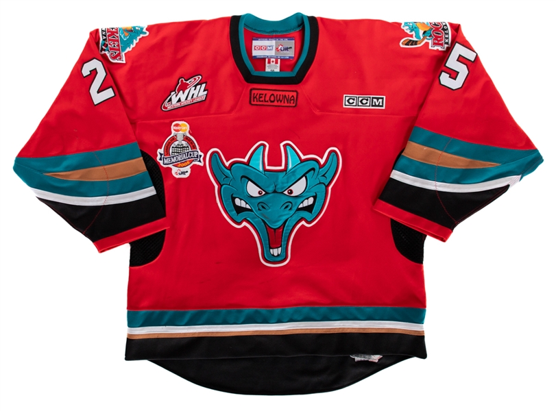 Liam Coutures 2004-05 WHL Kelowna Rockets Game-Worn Jersey with Team COA - 2005 Memorial Cup Patch!