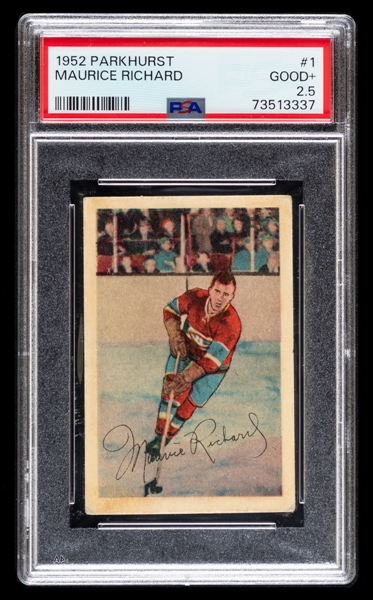 1952-53 Parkhurst Hockey Card #1 HOFer Maurice Richard - Graded PSA 2.5
