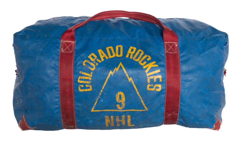 Vintage Mid-to-Late-1970s/Early-1980s Colorado Rockies Equipment Bag Attributed to Wilf Paiement and/or Lanny McDonald and/or Don Lever