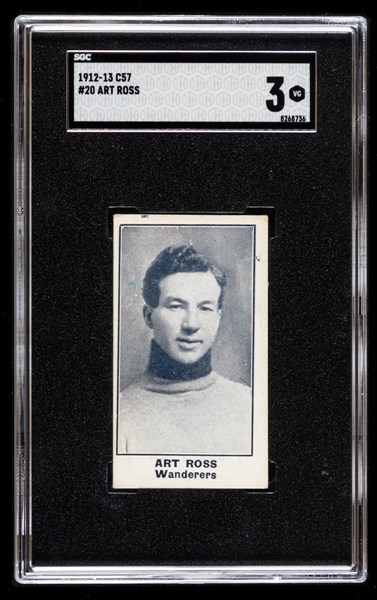 1912-13 Imperial Tobacco C57 Hockey Card #20 HOFer Art Ross - Graded SGC 3