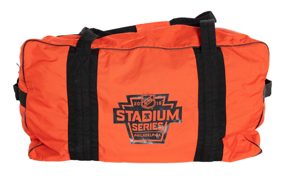 Michael Raffls 2019 NHL Stadium Series Philadelphia Flyers Equipment Bag