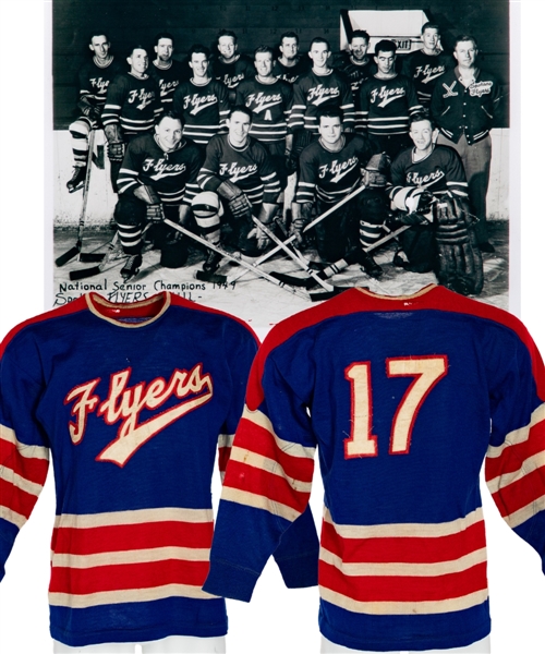 Spokane Flyers WIHL 1949-50 Game-Worn Wool Jersey Attributed to Paul Waldner - WIHL and United Amateur Championship Season!