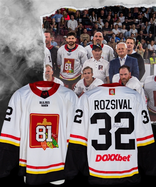 Michal Rozsivals Team White 2023 Marian Hossa "Goodbye Game" Signed Game-Worn Jersey 
