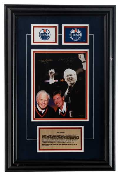Wayne Gretzky and Bill Hunter Dual-Signed Limited-Edition Framed Photo Display (16" x 24")