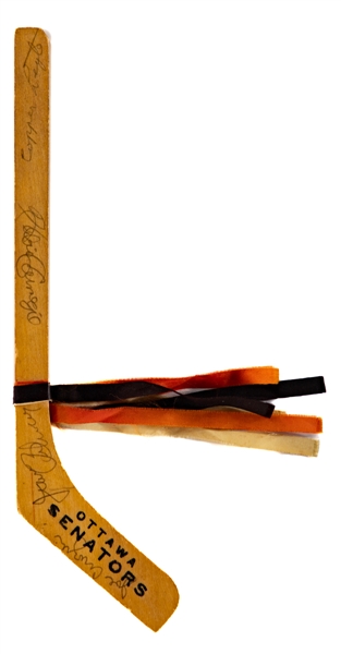 Quebec Aces 1951-52 Team-Signed Mini Stick with Jean Beliveau and Herb Carnegie