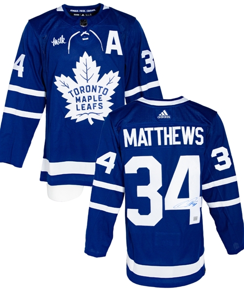 Auston Matthews Signed Toronto Maple Leafs Alternate Captains Jersey with Team LOA