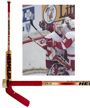 Mike Vernons 1996-97 Detroit Red Wings Hespeler HMP Game-Used Stick - Stanley Cup and Conn Smythe Trophy Winning Season! 