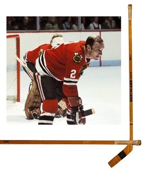 Bill Whites 1971-72 Chicago Black Hawks Team-Signed Northland Custom Pro Game-Used Stick - Includes the Signatures of Tony Esposito Plus D. Hull, Stapleton and Others