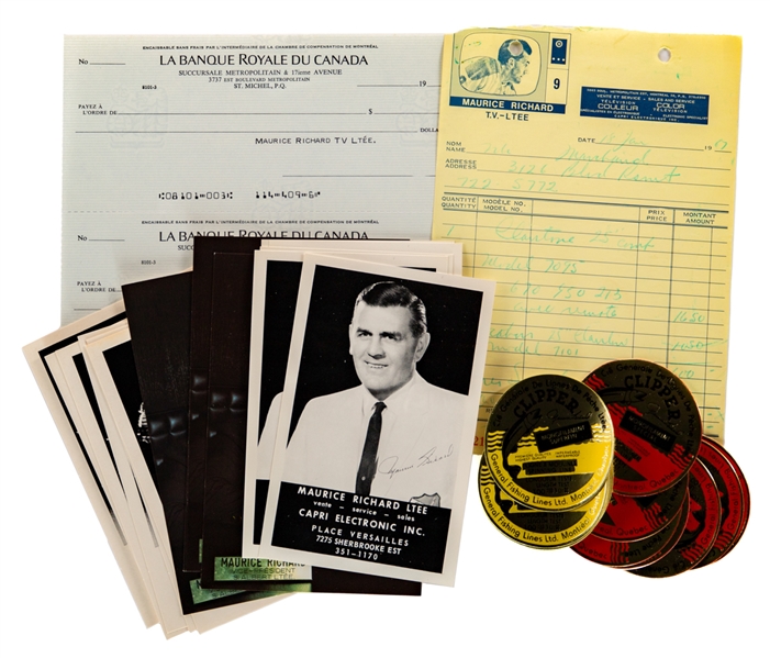 Maurice Richard Montreal Canadiens Vintage Memorabilia Collection Including Postcards (88 Pieces) 