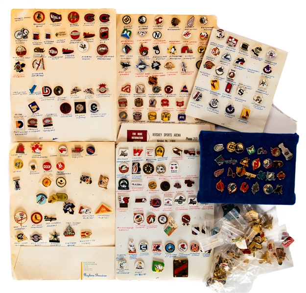Vintage and Modern NHL, WHA and Minor League Hockey Pins Collection of 200+