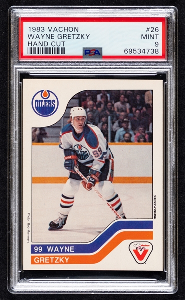 1983-84 Vachon Hockey Card #26 HOFer Wayne Gretzky - Graded PSA 9