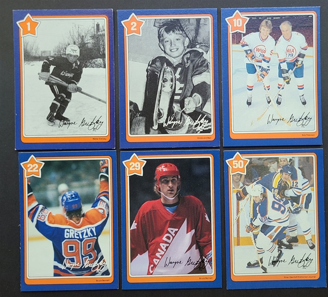 1982-83 Wayne Gretzky Neilson Chocolate Complete 50-Card Hockey Set