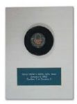 1980 300th NHL Goal Puck Plaque Presented to Darryl Sittler (7x10")