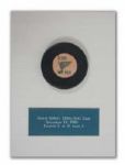 1980 350th NHL Goal Puck Plaque Presented to Darryl Sittler (7x10")