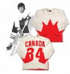 Marcel Dionnes 1972 Team Canada White Game Jersey