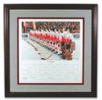 1972 Canada-Russia Series Limited Edition Team Signed "O Canada" Lithograph (36" x 36")