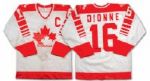 Marcel Dionnes 1983 World Championships Game Worn Team Canada Jersey