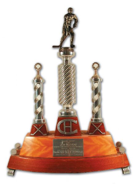 Trophy Presented to Jean Beliveau as the NHLs Scoring Champion in 1955-56 (27")