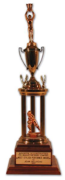 Jean Beliveaus 1960 Sports Illustrateds Most Stylish Performer Trophy (27")