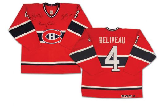 Beliveau-Richard-Lafleur Autographed Jersey, Watch & Puck