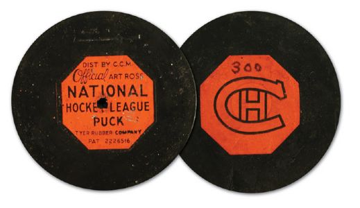 Jean Beliveaus 1962-63 300th NHL Goal Puck