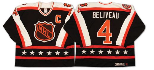 Jean Beliveaus 1991 NHL All-Star Game Honorary Captains Autographed Jersey