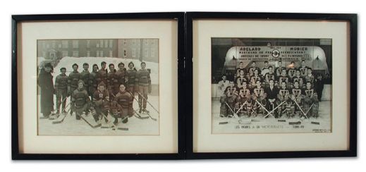 Jean Beliveaus Pre-NHL Team Photo Collection of 4