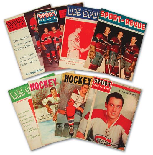 Collection of Magazines Featuring Jean Beliveau on the Cover (36)