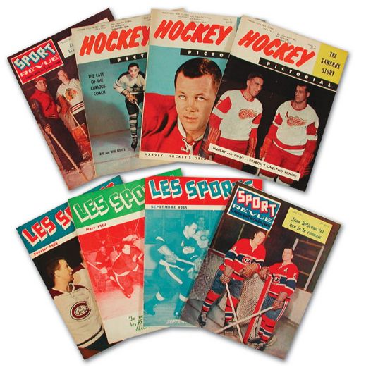 Jean Beliveaus Personal Hockey Magazine Collection of 28