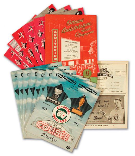 1950s Quebec Aces QSHL Program Collection of 14