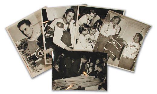 Jean Beliveau Quebec Aces & Montreal Canadiens Photo Collection of 26