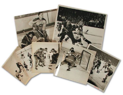 Jean Beliveaus Montreal Canadiens Action Photo Collection of 61