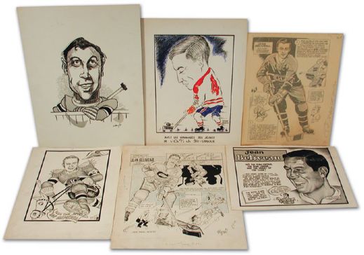 Jean Beliveau Caricature Collection of 23