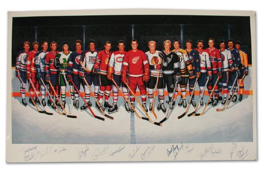 500-Goal Scorers Autographed Lithograph