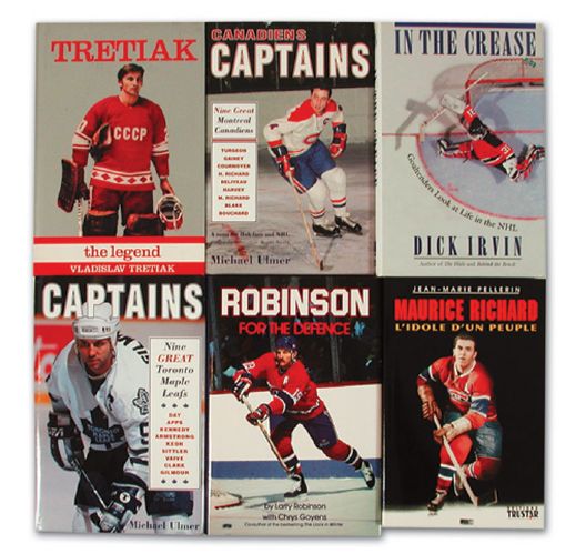 Jean Beliveaus Autographed Personal Hockey Book Collection of 89