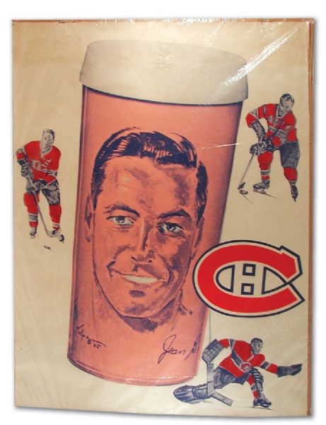 Rare Jean Beliveau Store Display from Steinbergs Grocery Stores (40" x 53")