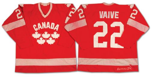 Rick Vaives 1982 World Hockey Championships Game Worn Jersey