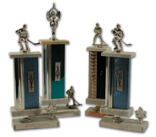Rick Vaives Toronto Maple Leaf Fan Club Trophy Collection of 4