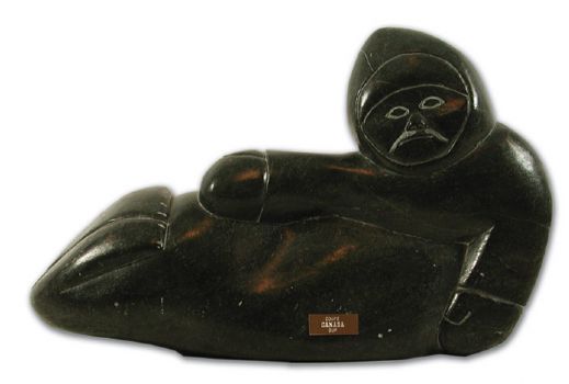 Large Eskimo Soap Stone Carving from the 1984 Canada Cup