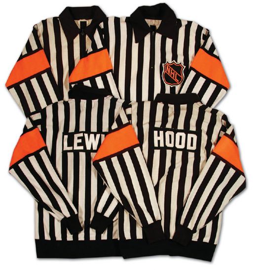 Circa 1980 Game Worn Referee Jersey Collection of 2