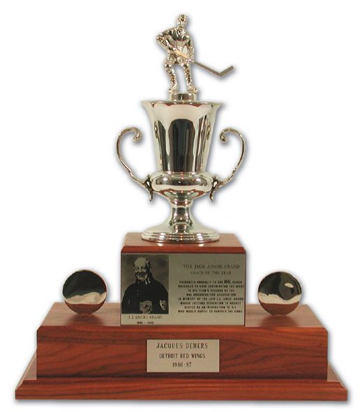 1986-87 Jack Adams Coach of the Year Award Presented to Jacques Demers