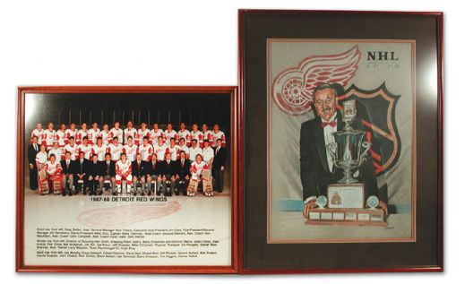 Jacques Demers Detroit Red Wings Autographed Photo Collection of 4