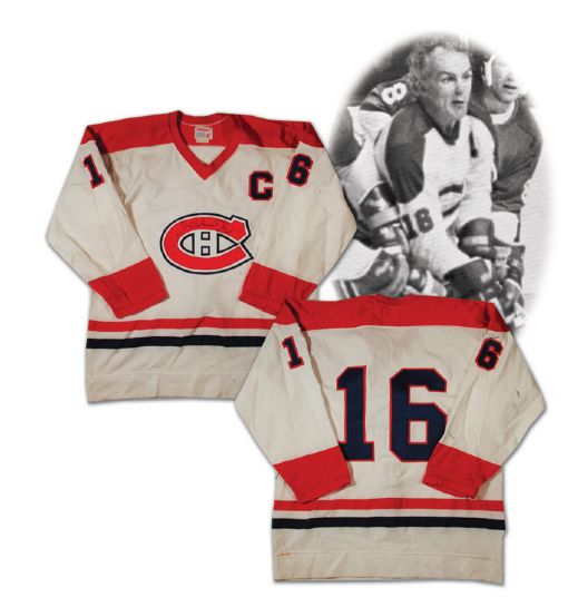 Henri Richards Last Montreal Canadiens Game Worn Jersey Presented to Jacques Demers