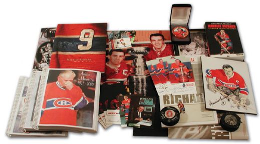 Maurice Richard Collection of Autographed Books, Photos and Pucks