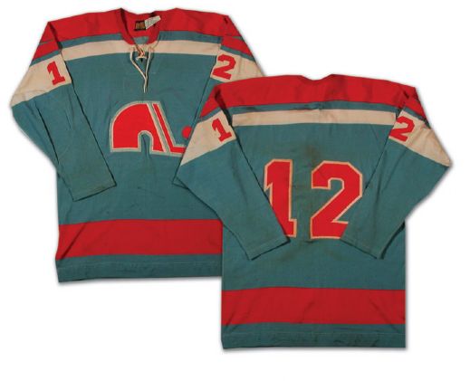 Michel Parizeaus 1972-73 WHA Quebec Nordiques Game Worn Jersey